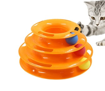 4 Level Interactive Cat Tower Track Toy