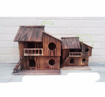 Creative Handmade Wooden BirdHouse Bird Nest Bird Feeder